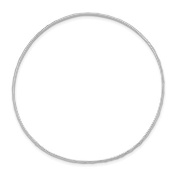 Sterling Silver RH-plated Polished & D/C 2mm Slip On Children's Bangle — alternate view