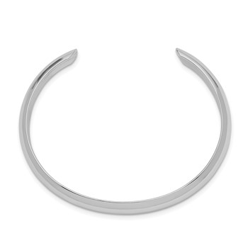 Sterling Silver Rhod-plated Polished & Domed 6mm Children's Cuff Bangle — alternate view