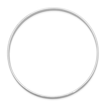 Sterling Silver Rhodium-plated 4.00mm Satin Slip-on Bangle — alternate view