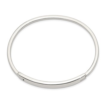 Sterling Silver ID Hinged Bangle — alternate view