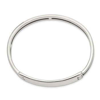Sterling Silver ID Hinged Bangle — alternate view