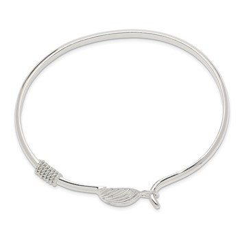 Sterling Silver Polished Shell Bangle — alternate view
