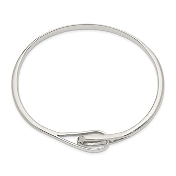 Sterling Silver Interlocking Slip-on Bangle — alternate view