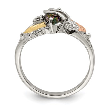 Landstrom's Mt. Rushmore Black Hills Sterling Silver 12K Gold Accents Mystic Fire Topaz Ring — alternate view