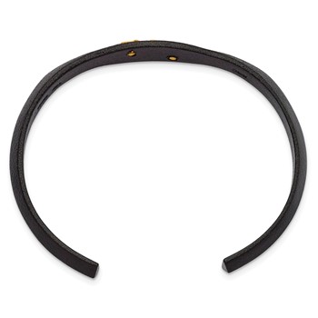 Landstrom's Mt. Rushmore Black Hills Base Metal Black Powder Coated with 10K Tri-color Accents Bangle — alternate view