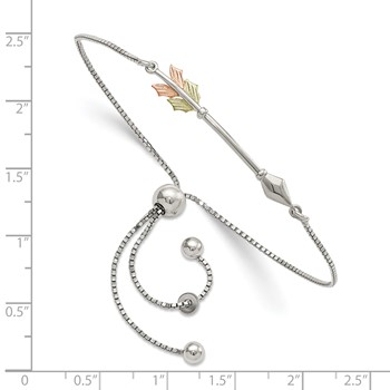 Landstrom's Mt. Rushmore Black Hills Sterling Silver 12K Gold Accents Arrow Adjustable Bracelet — alternate view