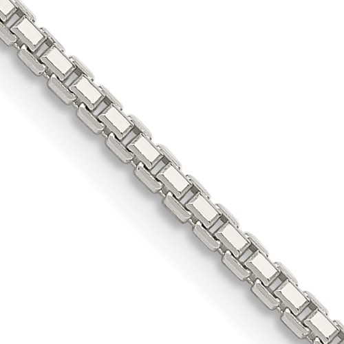 Sterling Silver 1.7mm 8 Sided Box Chain