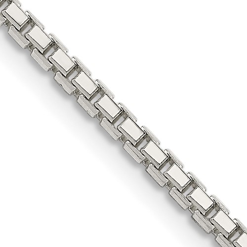 Sterling Silver 2mm 8 Sided Box Chain