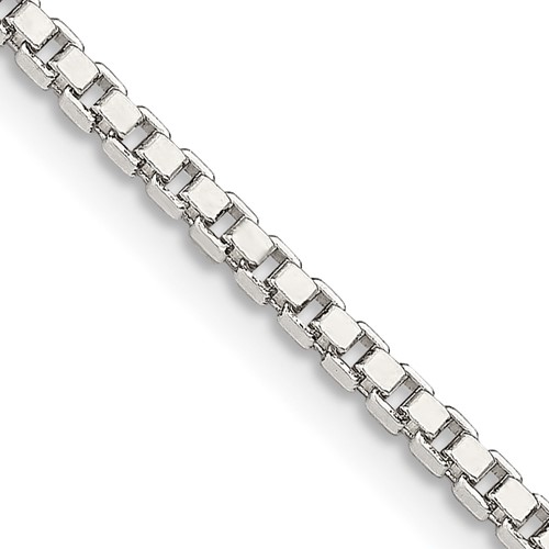 Sterling Silver 2mm Box Chain w/2in ext.