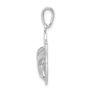 De-Ani Sterling Silver Rhodium-Plated Hilton Head Island Flip Flop Pendant — alternate view