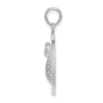 De-Ani Sterling Silver Rhodium-Plated Charleston with Pineapple Circle Pendant — alternate view