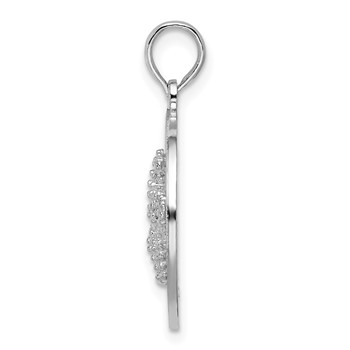De-Ani Sterling Silver Rhodium-Plated Polished Cape Cod with Starfish Circle Pendant — alternate view