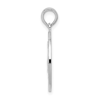 De-Ani Sterling Silver Rhodium-Plated Newport Rhode Island with Sailboat Circle Pendant — alternate view