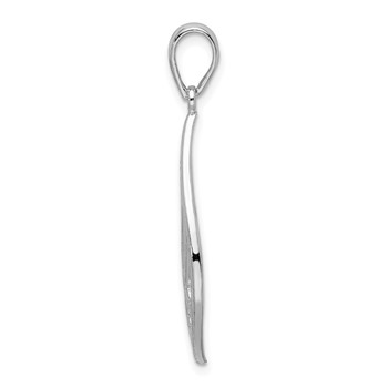 De-Ani Sterling Silver Rhodium-Plated Polished Teardrop Celtic Knot Pendant — alternate view