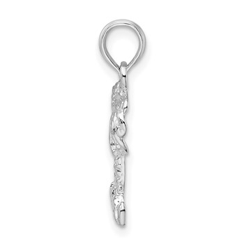 De-Ani Sterling Silver Rhodium-Plated Polished Palm Tree Pendant — alternate view