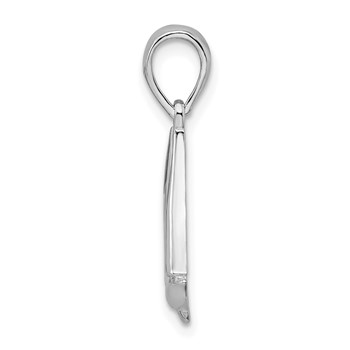 De-Ani Sterling Silver Rhodium-Plated Polished Sailboat Pendant — alternate view