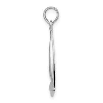De-Ani Sterling Silver Rhodium-Plated Polished Sailboat Pendant — alternate view