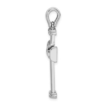 De-Ani Sterling Silver Rhodium-Plated with Endcaps and X Latin Cross Pendant — alternate view