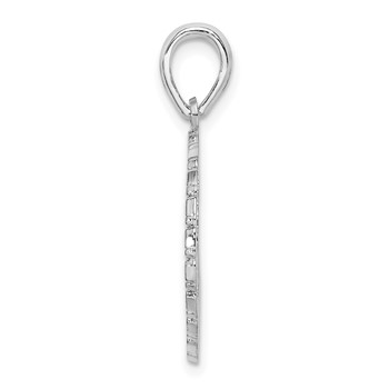 De-Ani Sterling Silver Rhodium-Plated Jamaica with Palm Tree Cut-Out Disc Pendant — alternate view