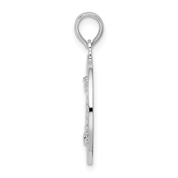 De-Ani Sterling Silver Rhodium-Plated Mystic Connecticut Circle with Lighthouse Pendant — alternate view