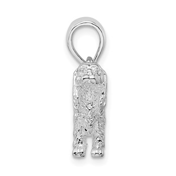 De-Ani Sterling Silver Rhodium-Plated 3D Cavalier King Charles Spaniel Pendant — alternate view