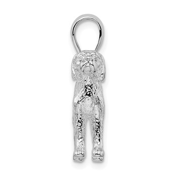 De-Ani Sterling Silver Rhodium-Plated Textured 3D English Pointer Dog Pendant — alternate view