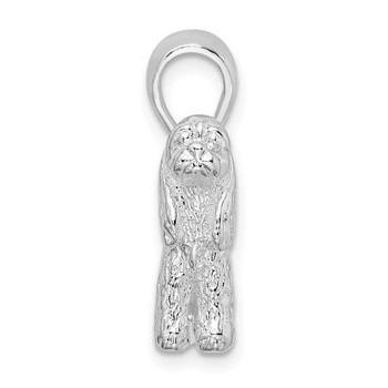 De-Ani Sterling Silver Rhodium-Plated Textured 3D Cocker Spaniel Pendant — alternate view