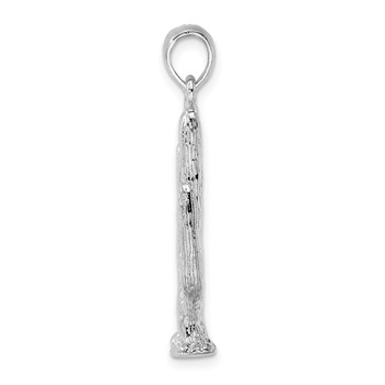 De-Ani Sterling Silver Rhodium-Plated Polished 3D Saguaro Cactus Pendant — alternate view