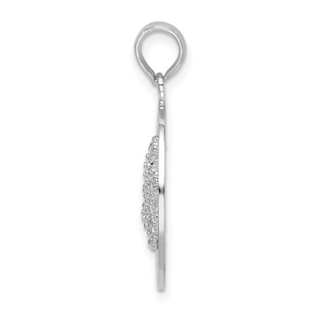 De-Ani Sterling Silver Rhodium-Plated Port Aransas Circle with Starfish Pendant — alternate view