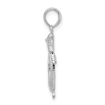 De-Ani Sterling Silver Rhodium-Plated Polished Penguin Pendant — alternate view