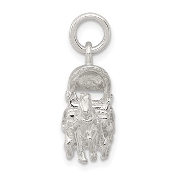 Sterling Silver Horse & Carriage Charm — alternate view