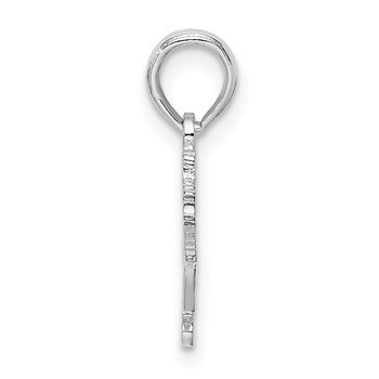 De-Ani Sterling Silver Rhodium-Plated Polished Bahamas Cruise Ship Pendant — alternate view