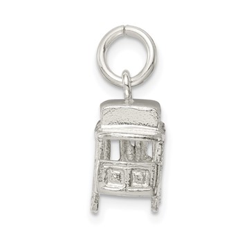Sterling Silver Caboose Charm — alternate view