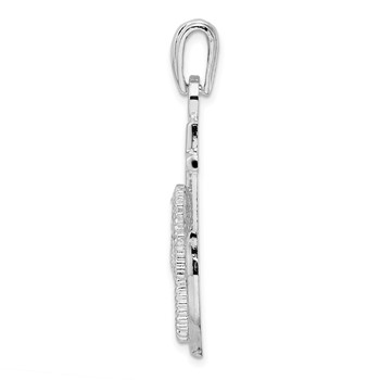 De-Ani Sterling Silver Rhodium-Plated Polished Anchor with Seahorse Pendant — alternate view