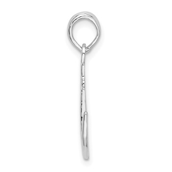 De-Ani Sterling Silver Rhodium-Plated Polished Anchor Pendant — alternate view