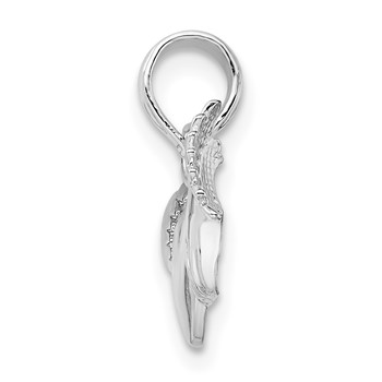 De-Ani Sterling Silver Polished Heart Hands Pendant — alternate view