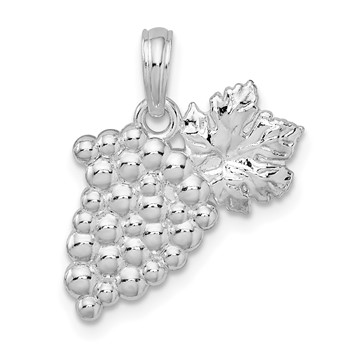 Sterling Silver Polished Bunch of Grapes Pendant