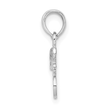 De-Ani Sterling Silver Rhodium-Plated Polished SWEET 16 Pendant — alternate view