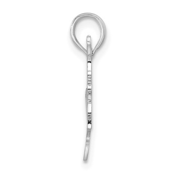 De-Ani Sterling Silver Rhodium-Plated Polished Small Ballerina Pendant — alternate view