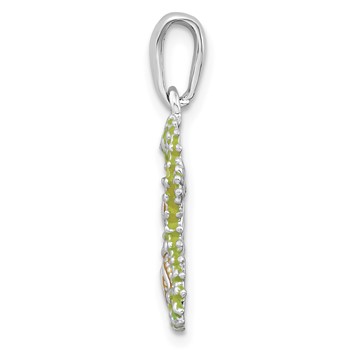 De-Ani Sterling Silver Rhodium-Plated Enameled Starfish and Seahorse Pendant — alternate view