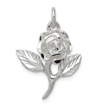Sterling Silver Rose Pendant