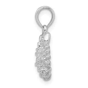 De-Ani Sterling Silver Rhodium-Plated Polished 3D Scorpio Zodiac Pendant — alternate view