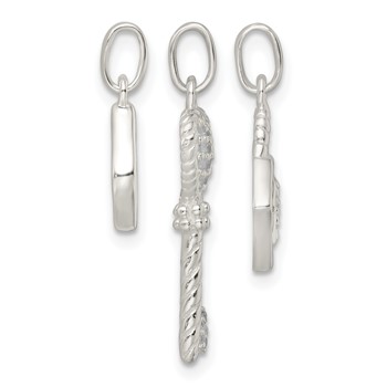 Sterling Silver Antiqued CZ 3 Piece LIVE Pendant Set — alternate view