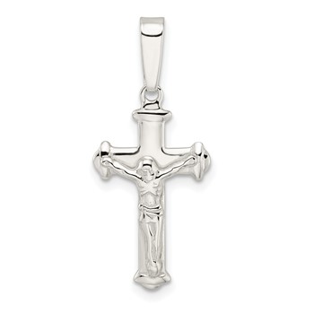 Sterling Silver Polished Crucifix Pendant