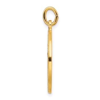 Sterling Silver Gold-tone Polished Solid Saint Christopher Medal Pendant — alternate view