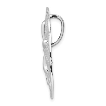 De-Ani Sterling Silver Rhodium-Plated Polished and Textured Large Sand Dollar Slide — alternate view