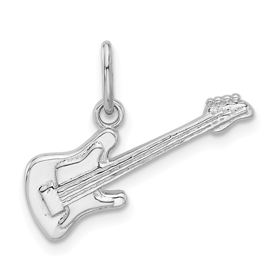 Electric Guitar Charm Sterling Silver
