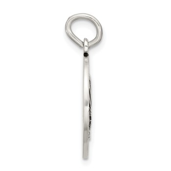 Sterling Silver Antiqued Solid Mother Teresa Medal — alternate view