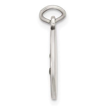 Sterling Silver Antiqued Solid Baptism Medal — alternate view