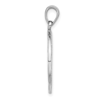 Sterling Silver Rhodium-Plated Polished Star of David in Tree Round Pendant — alternate view